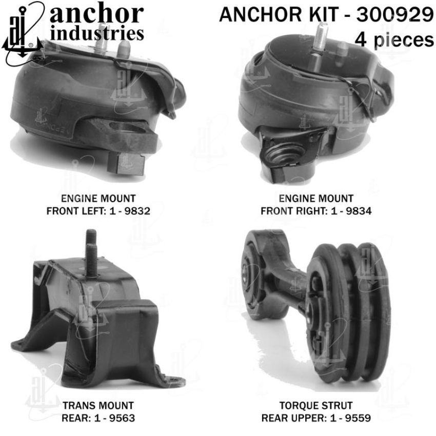 ANCHOR MOUNTS 300929 ENGINE MNT KIT