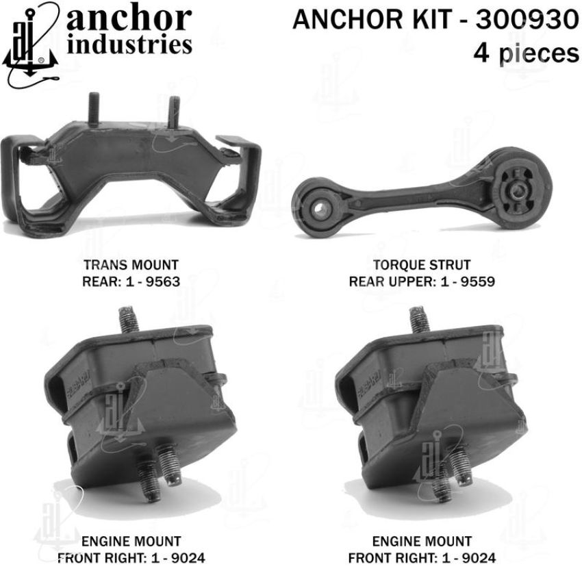 ANCHOR MOUNTS 300930 ENGINE MNT KIT