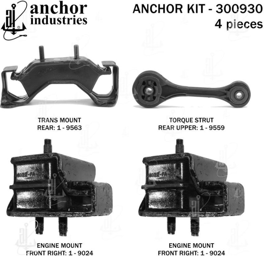 ANCHOR MOUNTS 300930 ENGINE MNT KIT