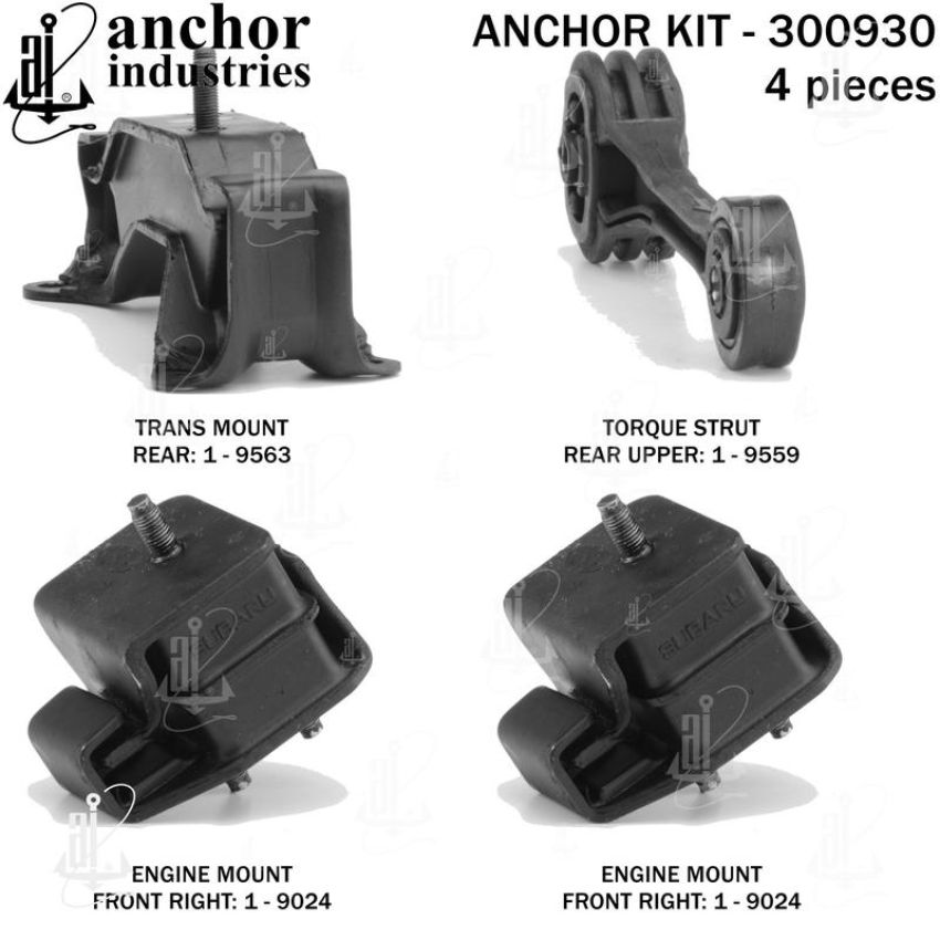 ANCHOR MOUNTS 300930 ENGINE MNT KIT