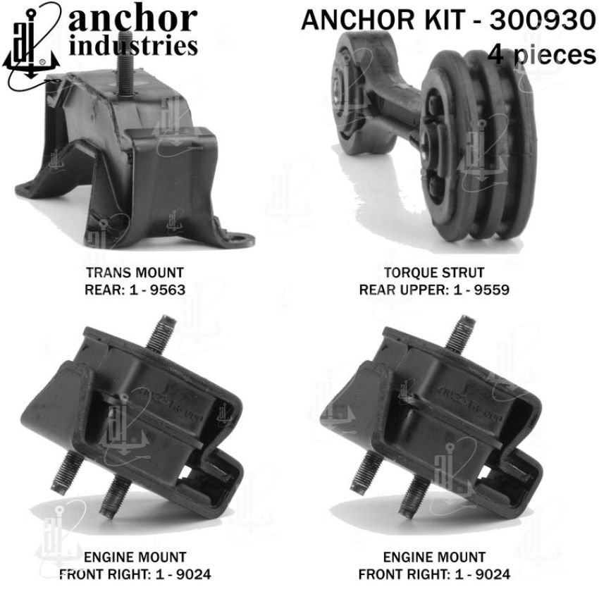 ANCHOR MOUNTS 300930 ENGINE MNT KIT
