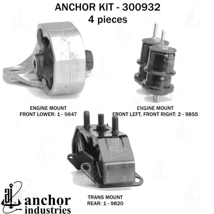 ANCHOR MOUNTS 300932 ENGINE MNT KIT