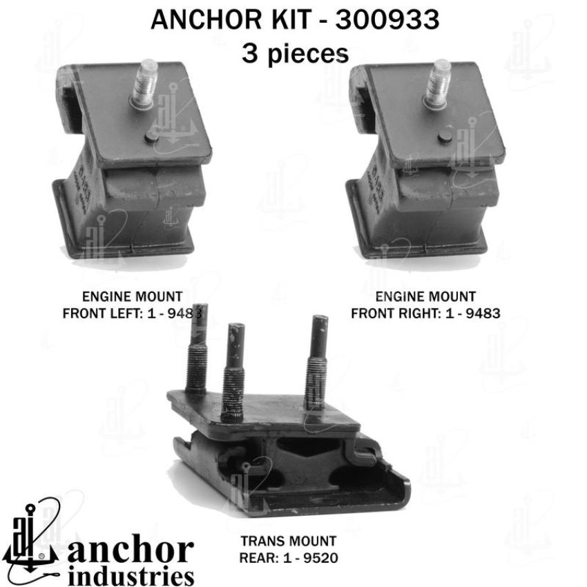 ANCHOR MOUNTS 300933 ENGINE MNT KIT