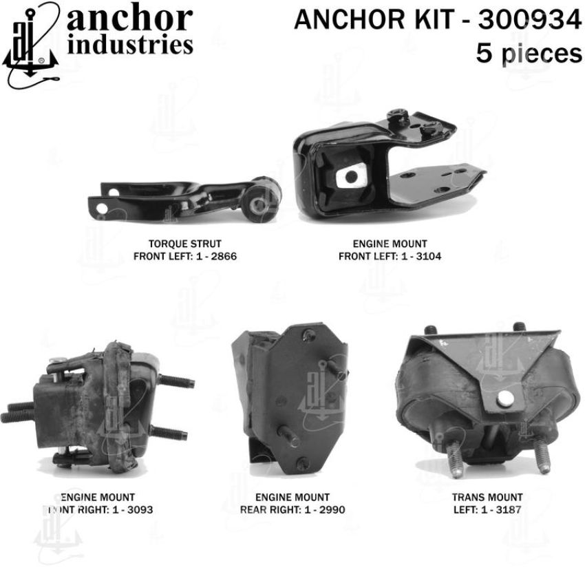 ANCHOR MOUNTS 300934 ENGINE MNT KIT