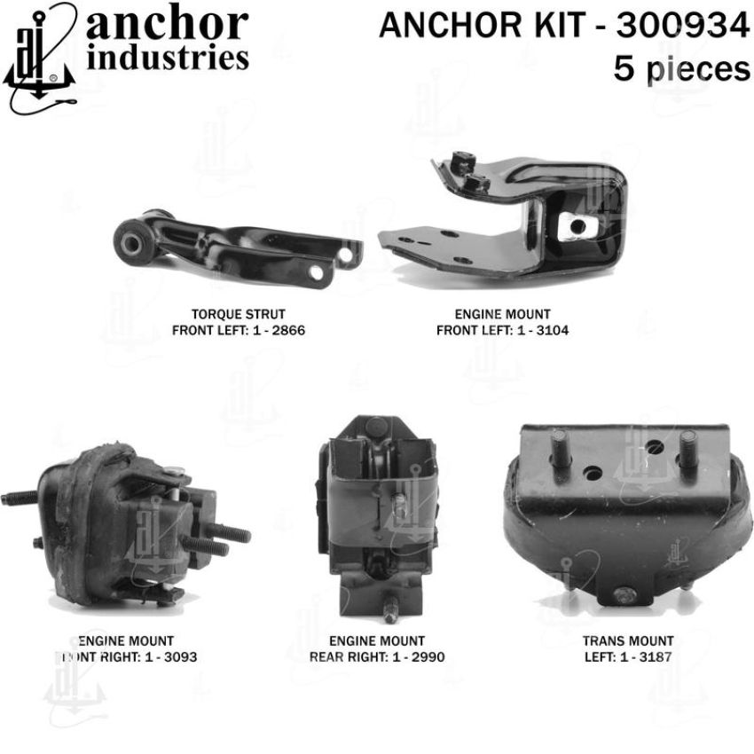 ANCHOR MOUNTS 300934 ENGINE MNT KIT