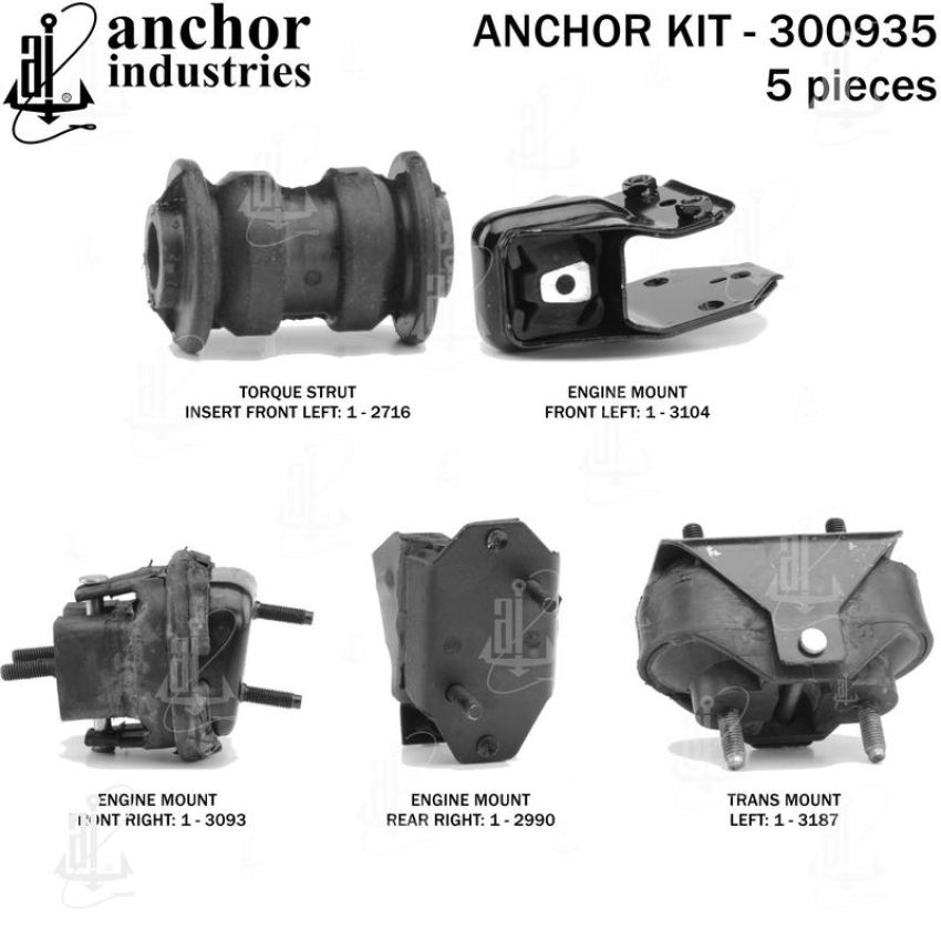 ANCHOR MOUNTS 300935 ENGINE MNT KIT