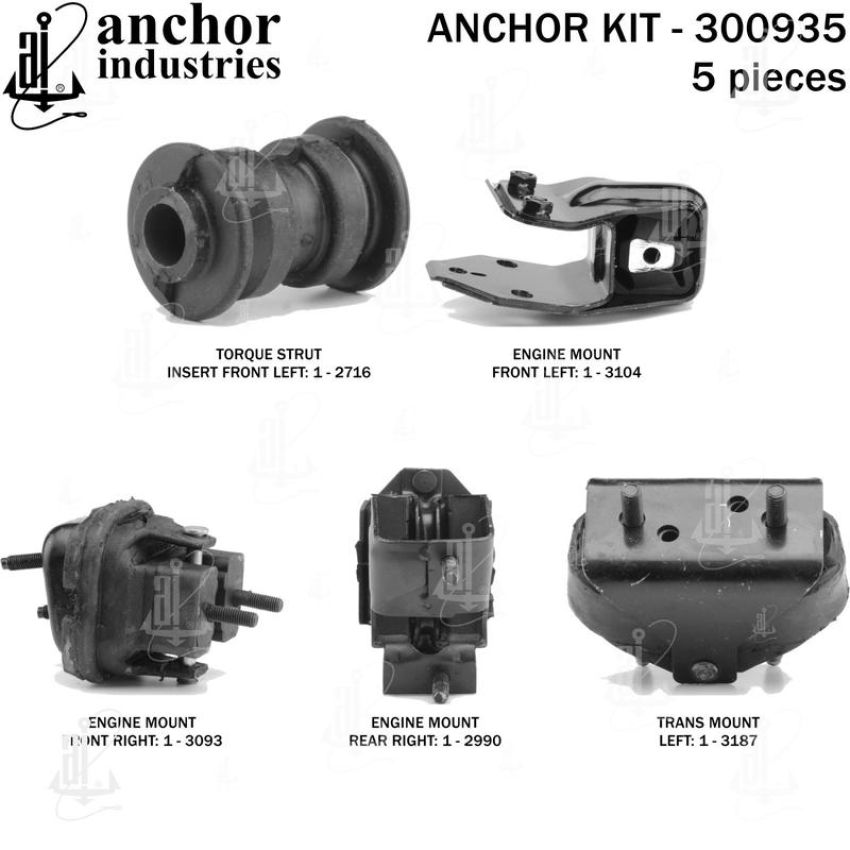 ANCHOR MOUNTS 300935 ENGINE MNT KIT