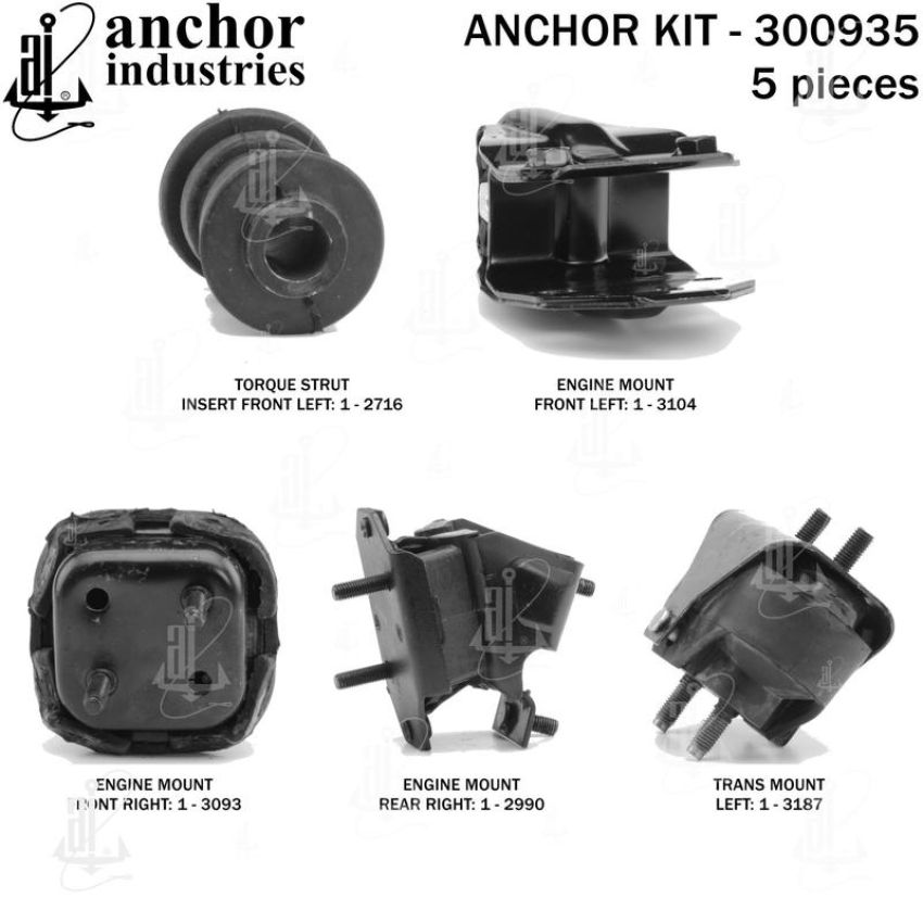 ANCHOR MOUNTS 300935 ENGINE MNT KIT