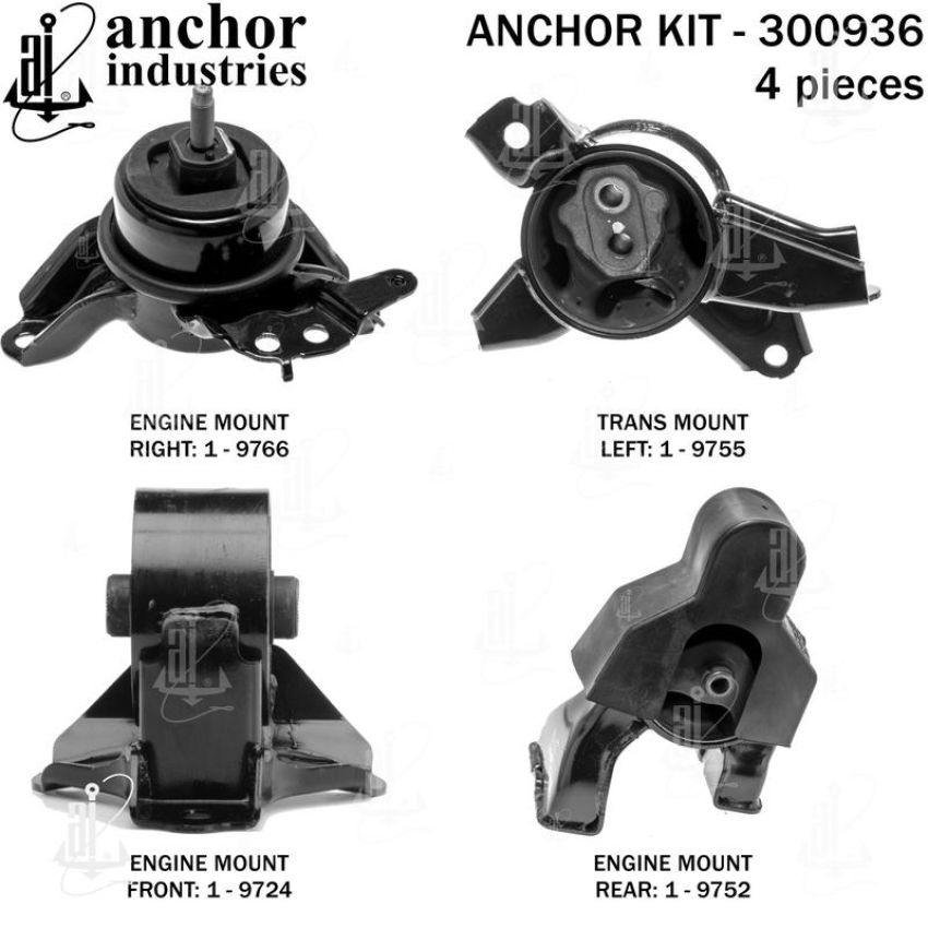 ANCHOR MOUNTS 300936 ENGINE MNT KIT