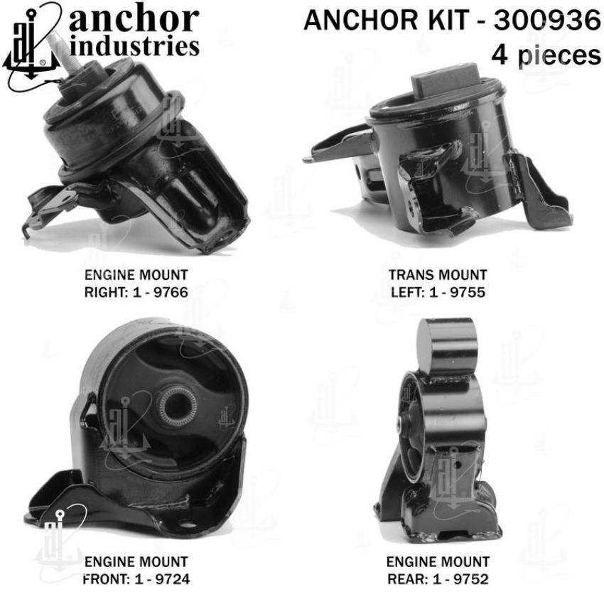 ANCHOR MOUNTS 300936 ENGINE MNT KIT