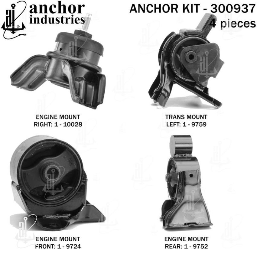 ANCHOR MOUNTS 300937 ENGINE MNT KIT