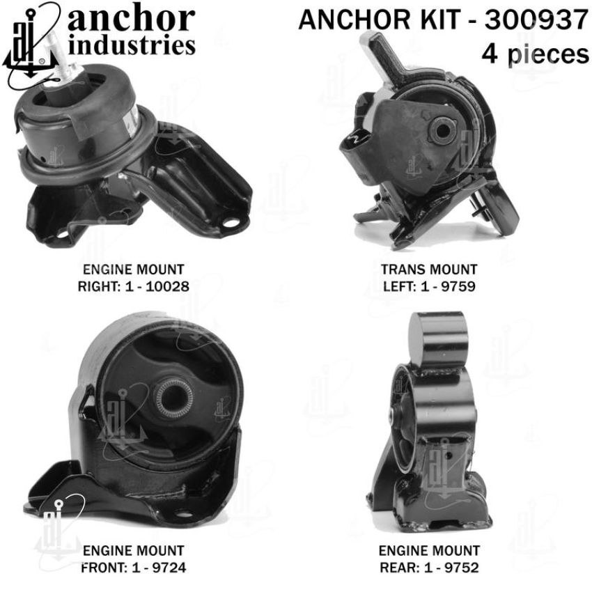 ANCHOR MOUNTS 300937 ENGINE MNT KIT