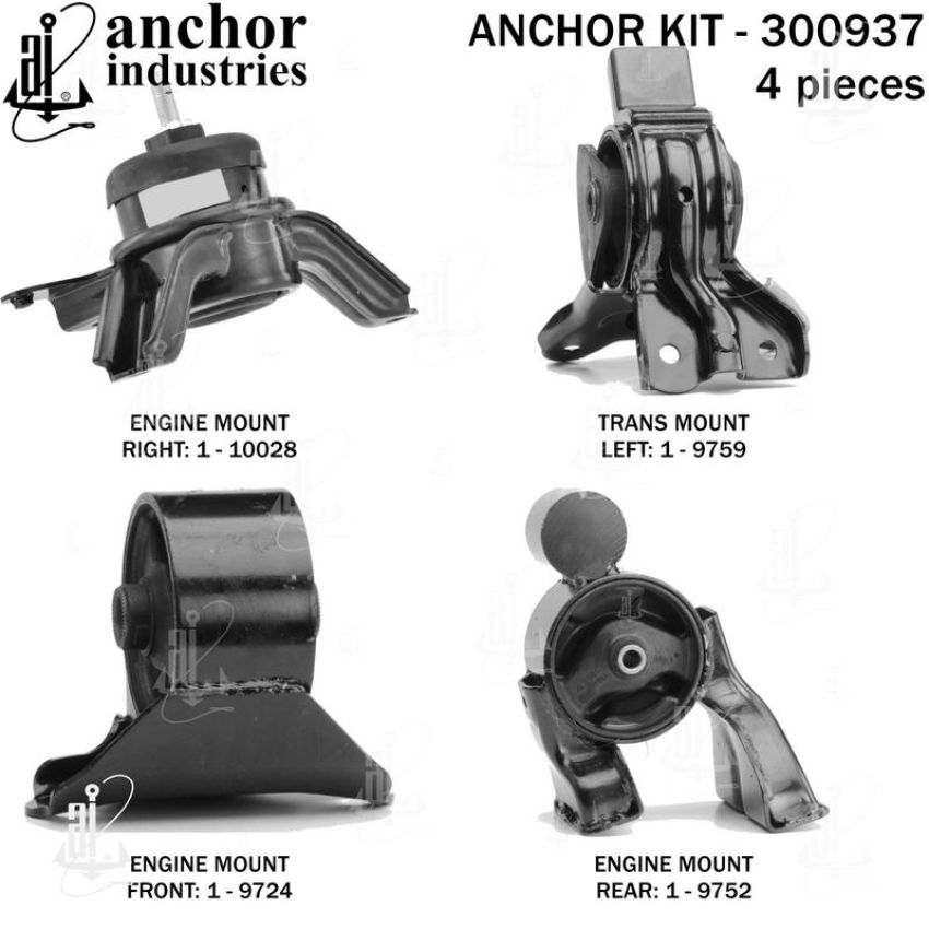 ANCHOR MOUNTS 300937 ENGINE MNT KIT