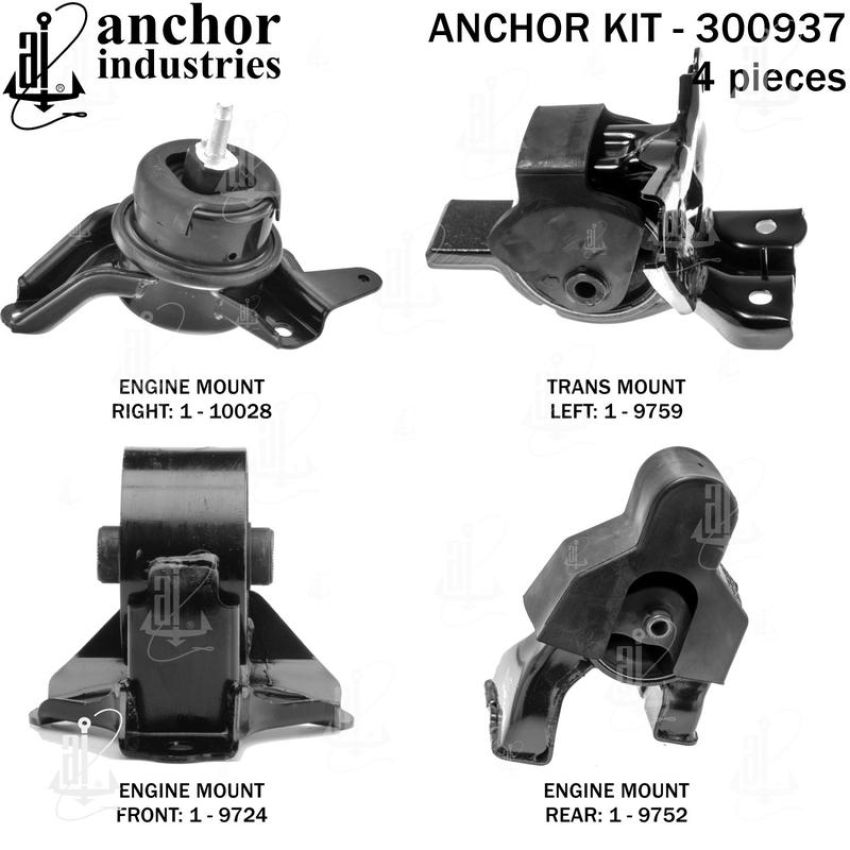 ANCHOR MOUNTS 300937 ENGINE MNT KIT