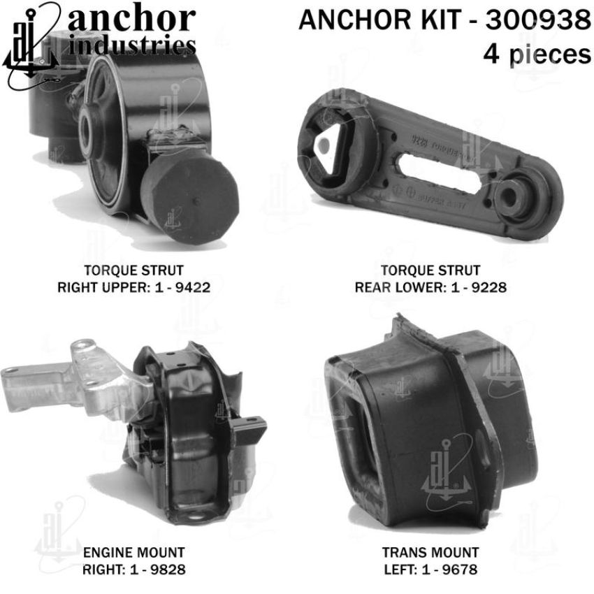 ANCHOR MOUNTS 300938 ENGINE MNT KIT