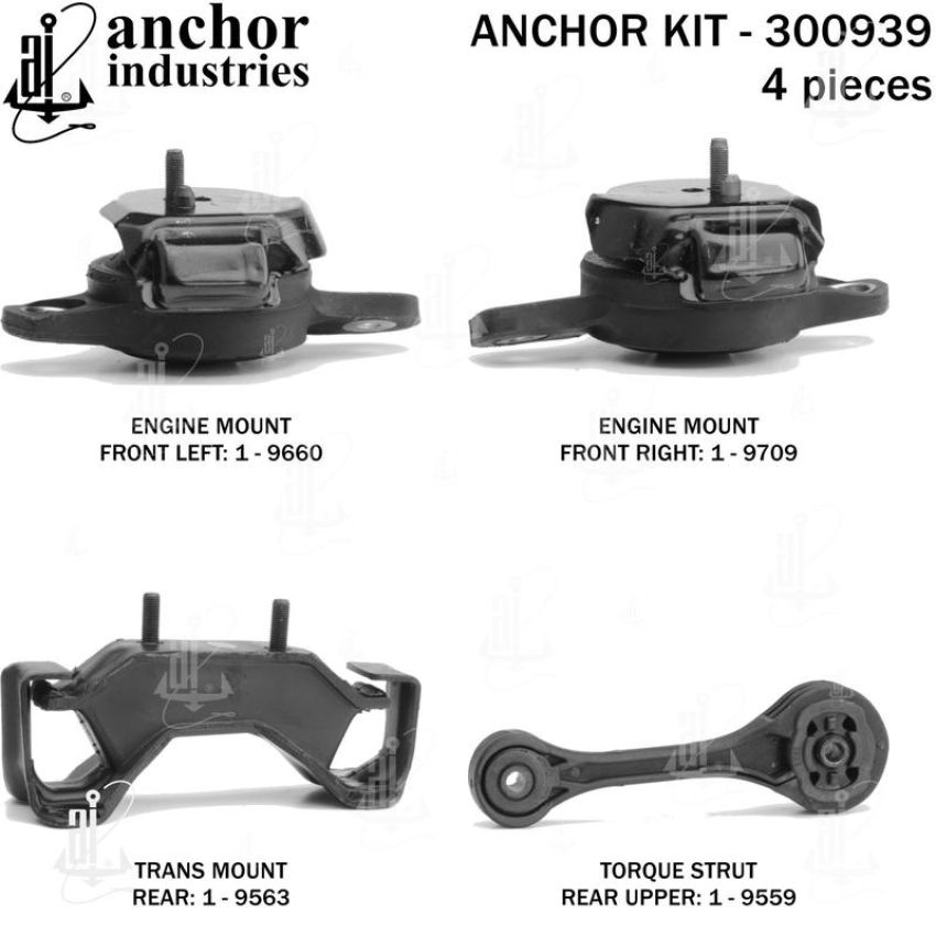 ANCHOR MOUNTS 300939 ENGINE MNT KIT