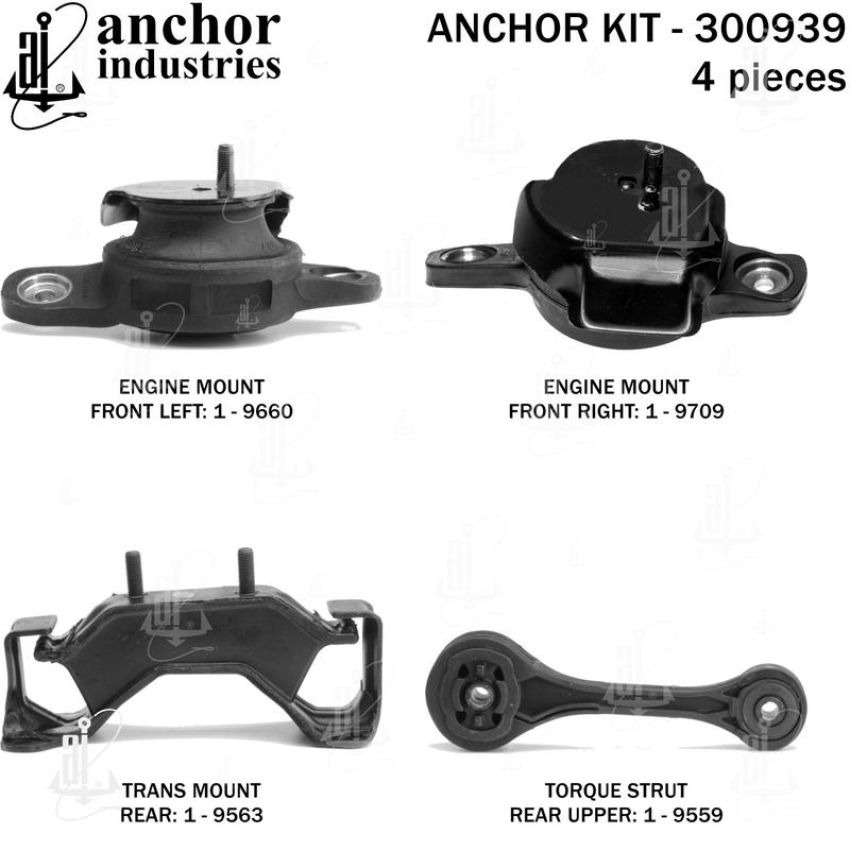 ANCHOR MOUNTS 300939 ENGINE MNT KIT