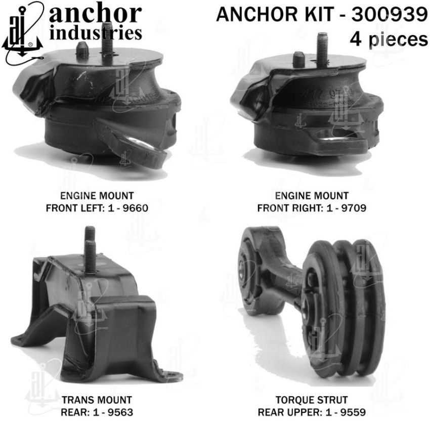 ANCHOR MOUNTS 300939 ENGINE MNT KIT