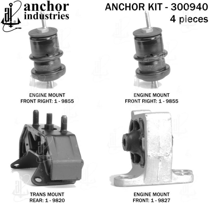 ANCHOR MOUNTS 300940 ENGINE MNT KIT