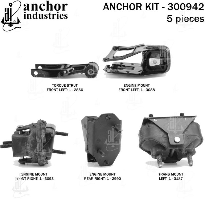 ANCHOR MOUNTS 300942 ENGINE MNT KIT