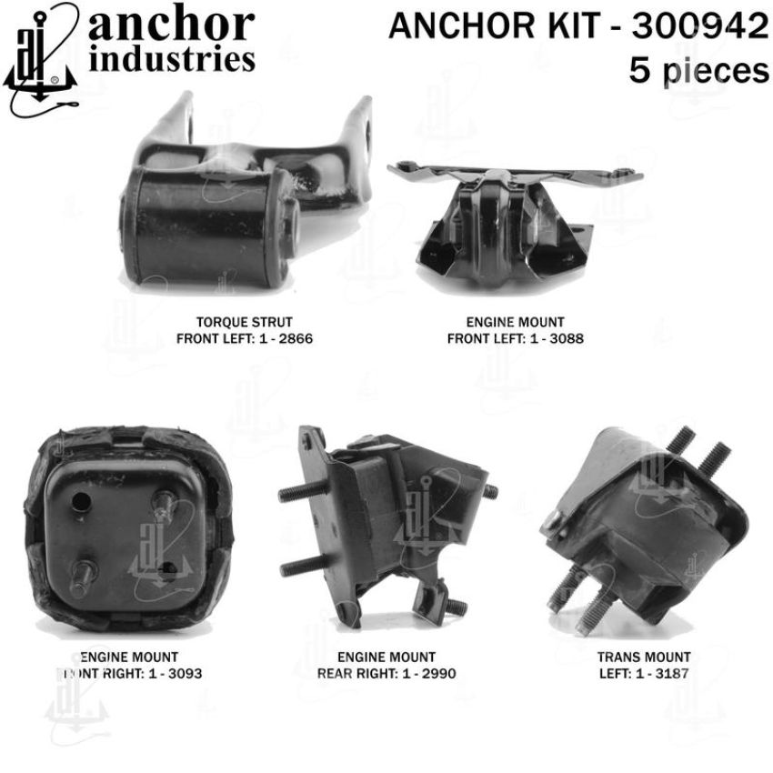 ANCHOR MOUNTS 300942 ENGINE MNT KIT