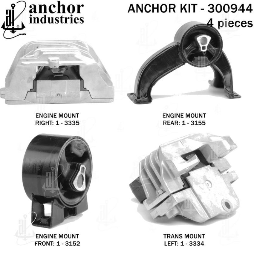 ANCHOR MOUNTS 300944 ENGINE MNT KIT