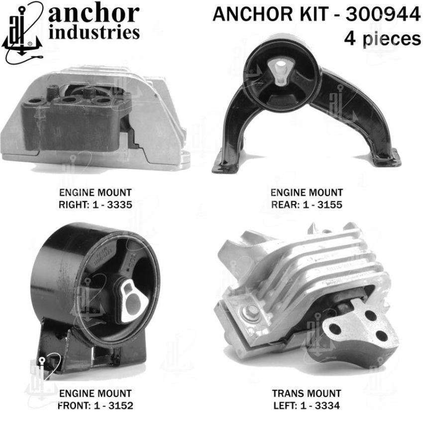 ANCHOR MOUNTS 300944 ENGINE MNT KIT
