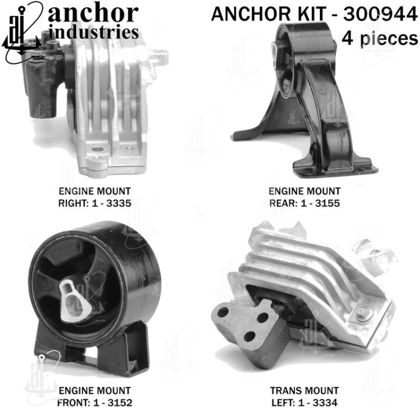 ANCHOR MOUNTS 300944 ENGINE MNT KIT