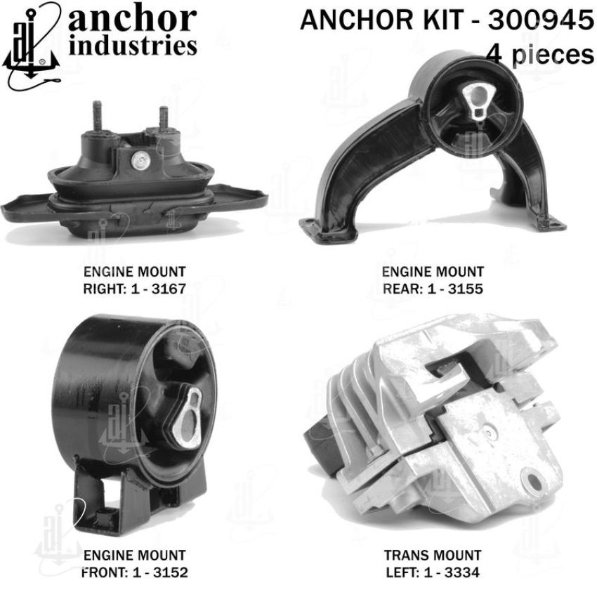 ANCHOR MOUNTS 300945 ENGINE MNT KIT