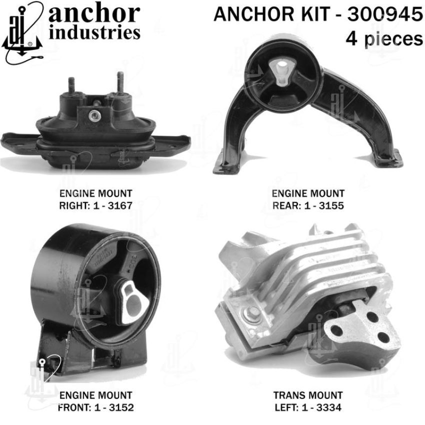 ANCHOR MOUNTS 300945 ENGINE MNT KIT