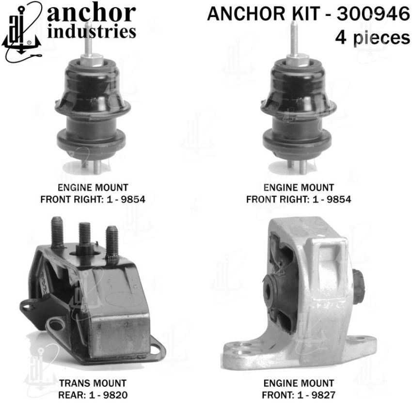 ANCHOR MOUNTS 300946 ENGINE MNT KIT