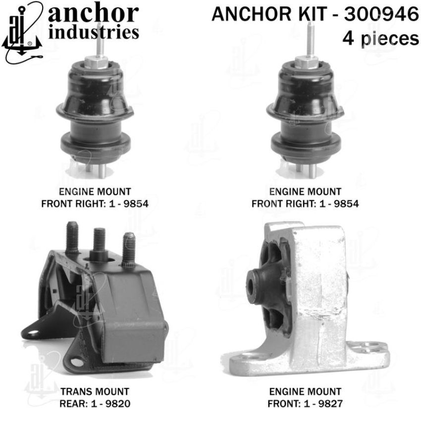 ANCHOR MOUNTS 300946 ENGINE MNT KIT