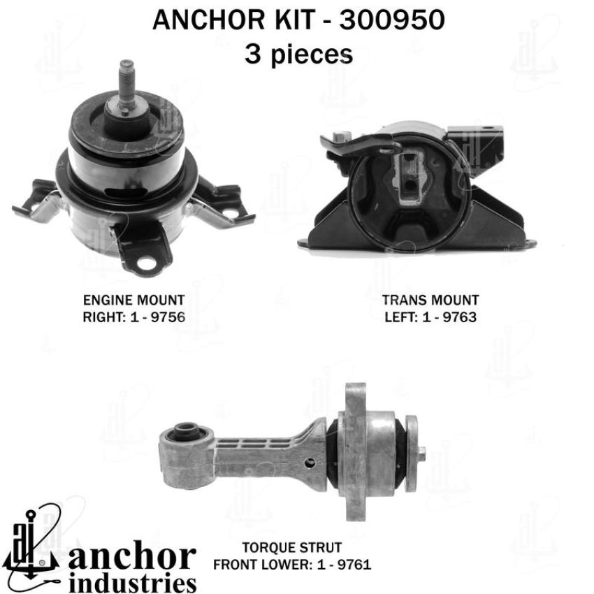 ANCHOR MOUNTS 300950 ENGINE MNT KIT