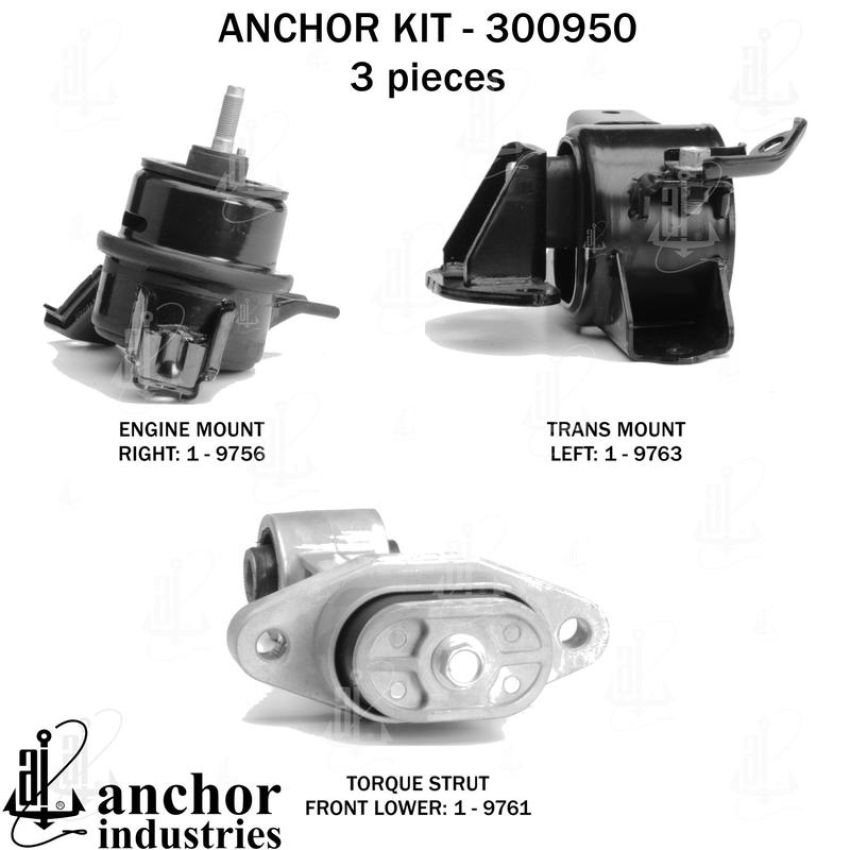 ANCHOR MOUNTS 300950 ENGINE MNT KIT