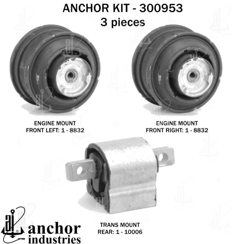 ANCHOR MOUNTS 300953 ENGINE MNT KIT