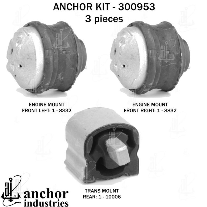 ANCHOR MOUNTS 300953 ENGINE MNT KIT