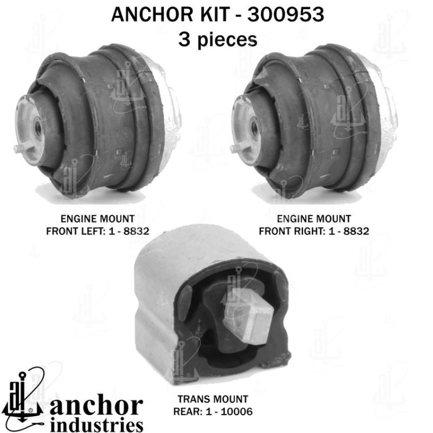 ANCHOR MOUNTS 300953 ENGINE MNT KIT
