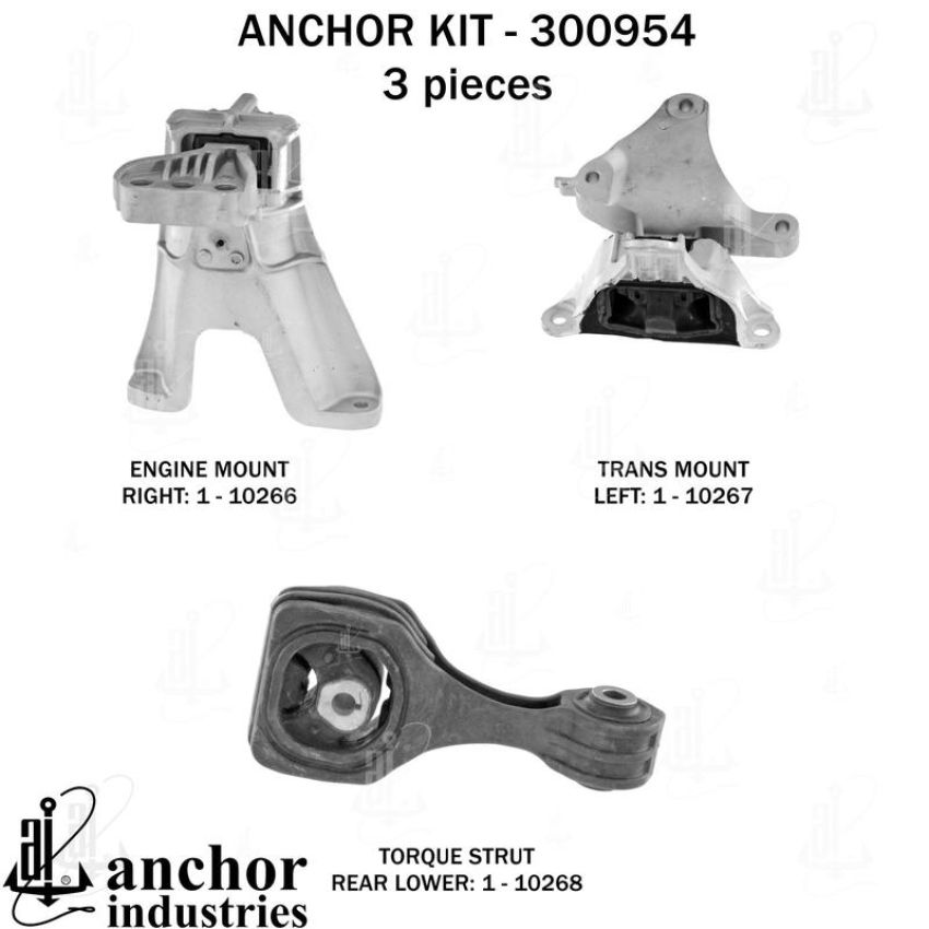 ANCHOR MOUNTS 300954 ENGINE MNT KIT