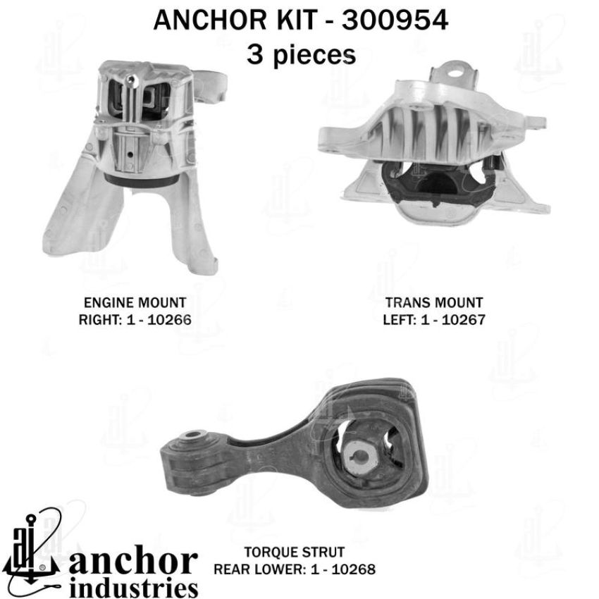 ANCHOR MOUNTS 300954 ENGINE MNT KIT