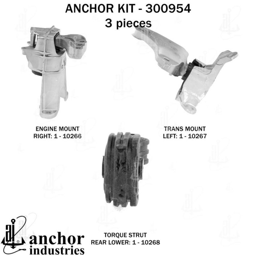 ANCHOR MOUNTS 300954 ENGINE MNT KIT