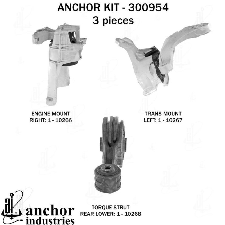 ANCHOR MOUNTS 300954 ENGINE MNT KIT