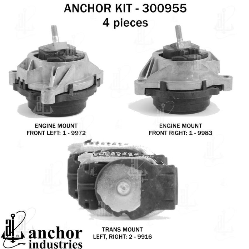 ANCHOR MOUNTS 300955 ENGINE MNT KIT