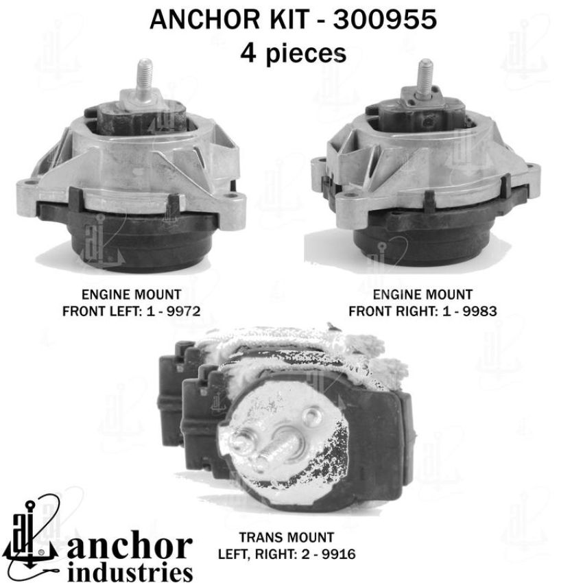 ANCHOR MOUNTS 300955 ENGINE MNT KIT