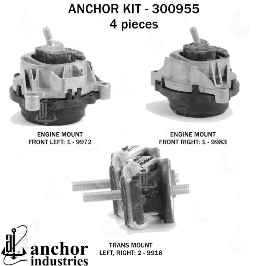 ANCHOR MOUNTS 300955 ENGINE MNT KIT