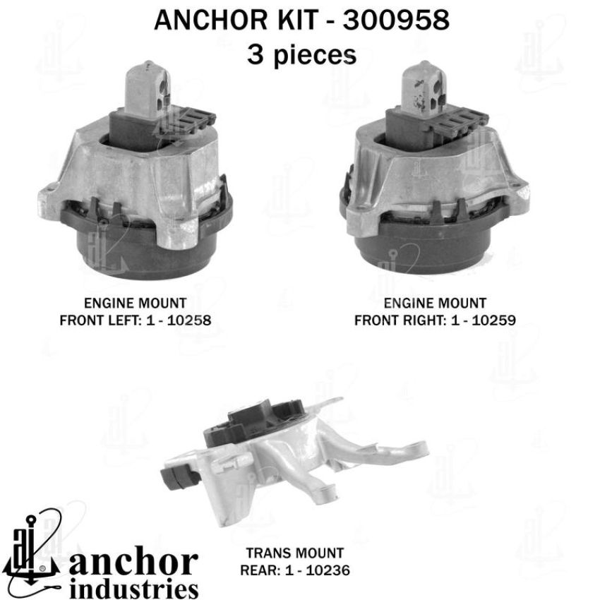 ANCHOR MOUNTS 300958 ENGINE MNT KIT