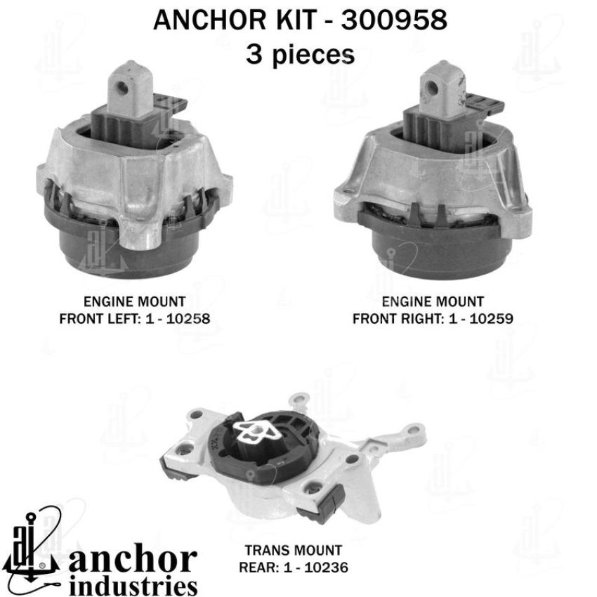 ANCHOR MOUNTS 300958 ENGINE MNT KIT