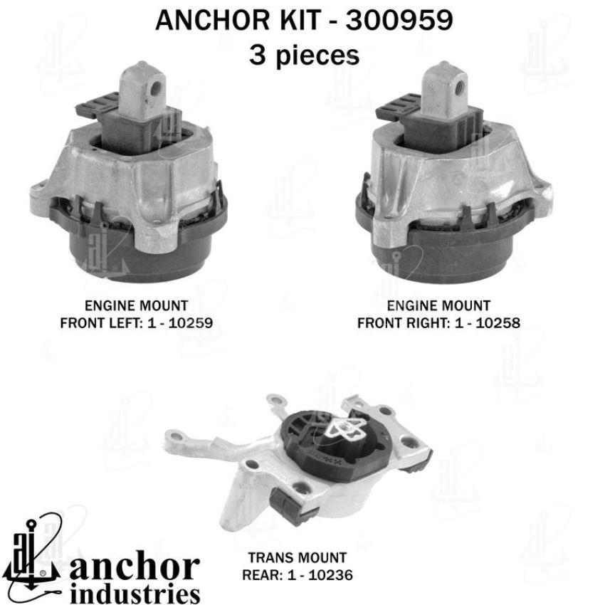 ANCHOR MOUNTS 300959 ENGINE MNT KIT