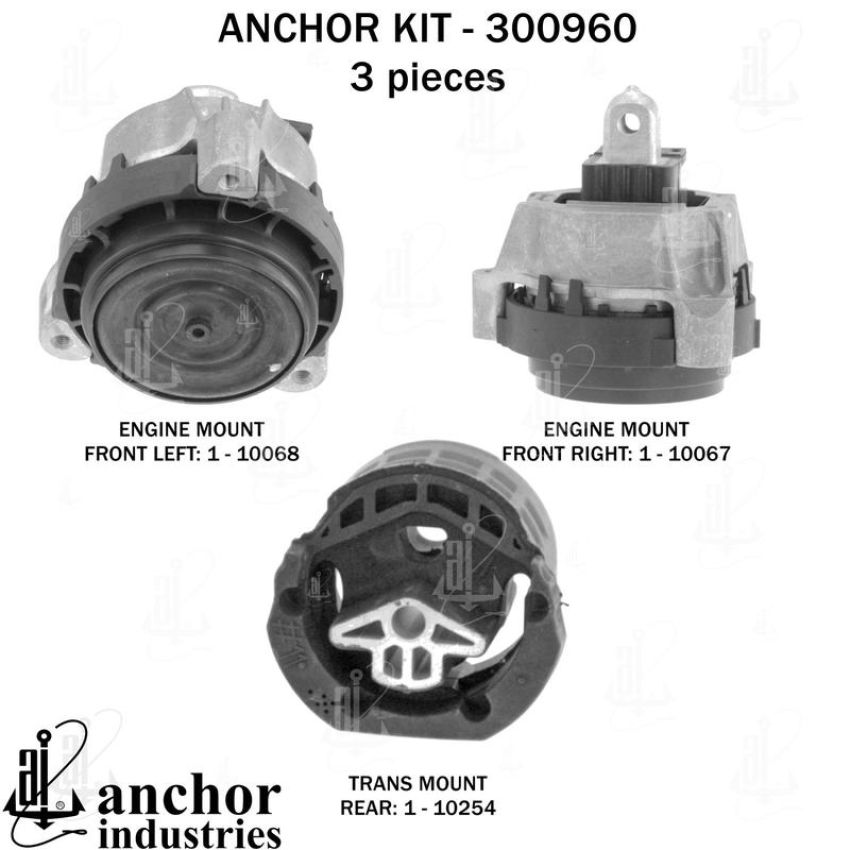 ANCHOR MOUNTS 300960 ENGINE MNT KIT