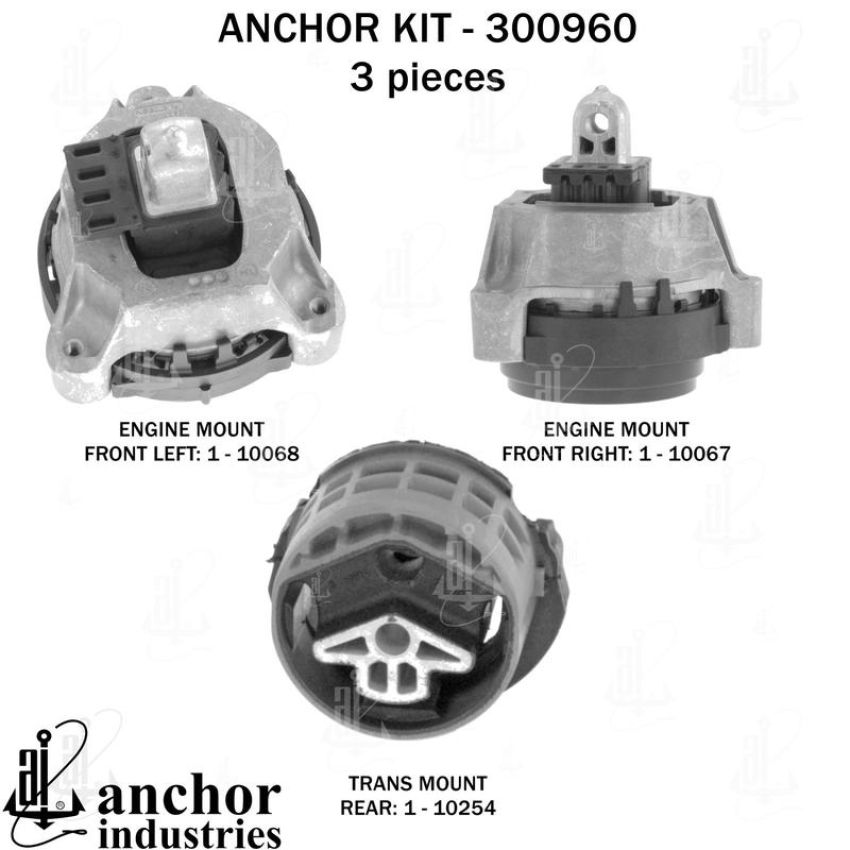 ANCHOR MOUNTS 300960 ENGINE MNT KIT