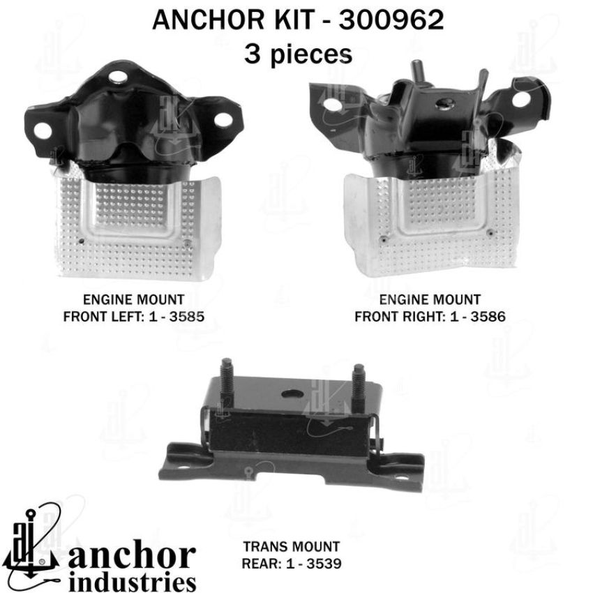 ANCHOR MOUNTS 300962 ENGINE MNT KIT